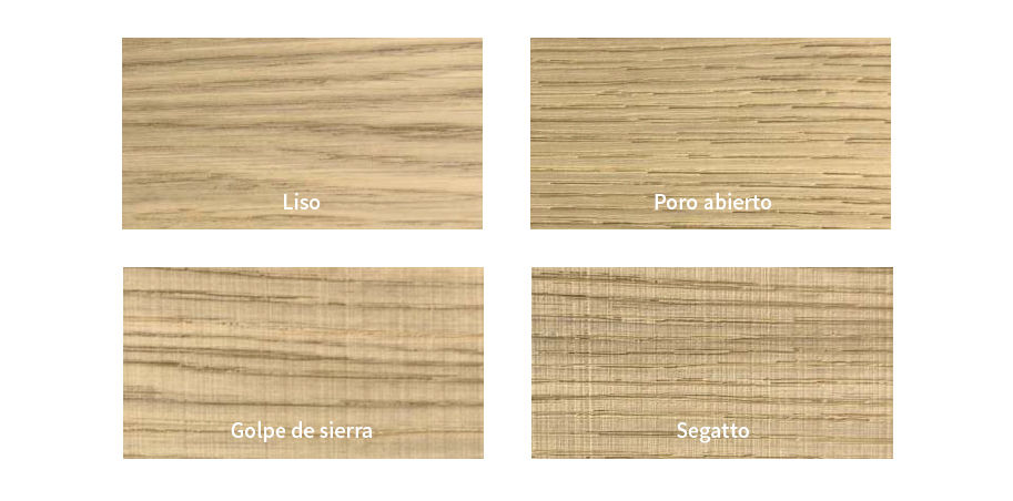 acabados superficiales de OAK 2 LIFE